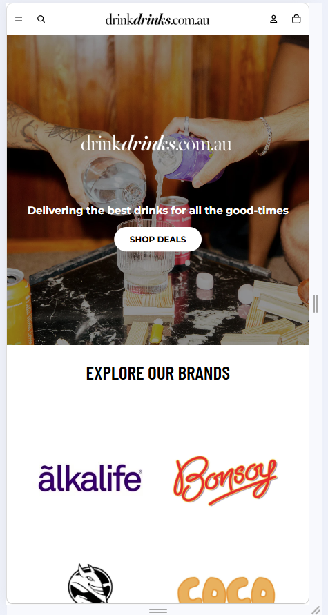 DrinkDrinks multi-supplier beverage catalog concept
