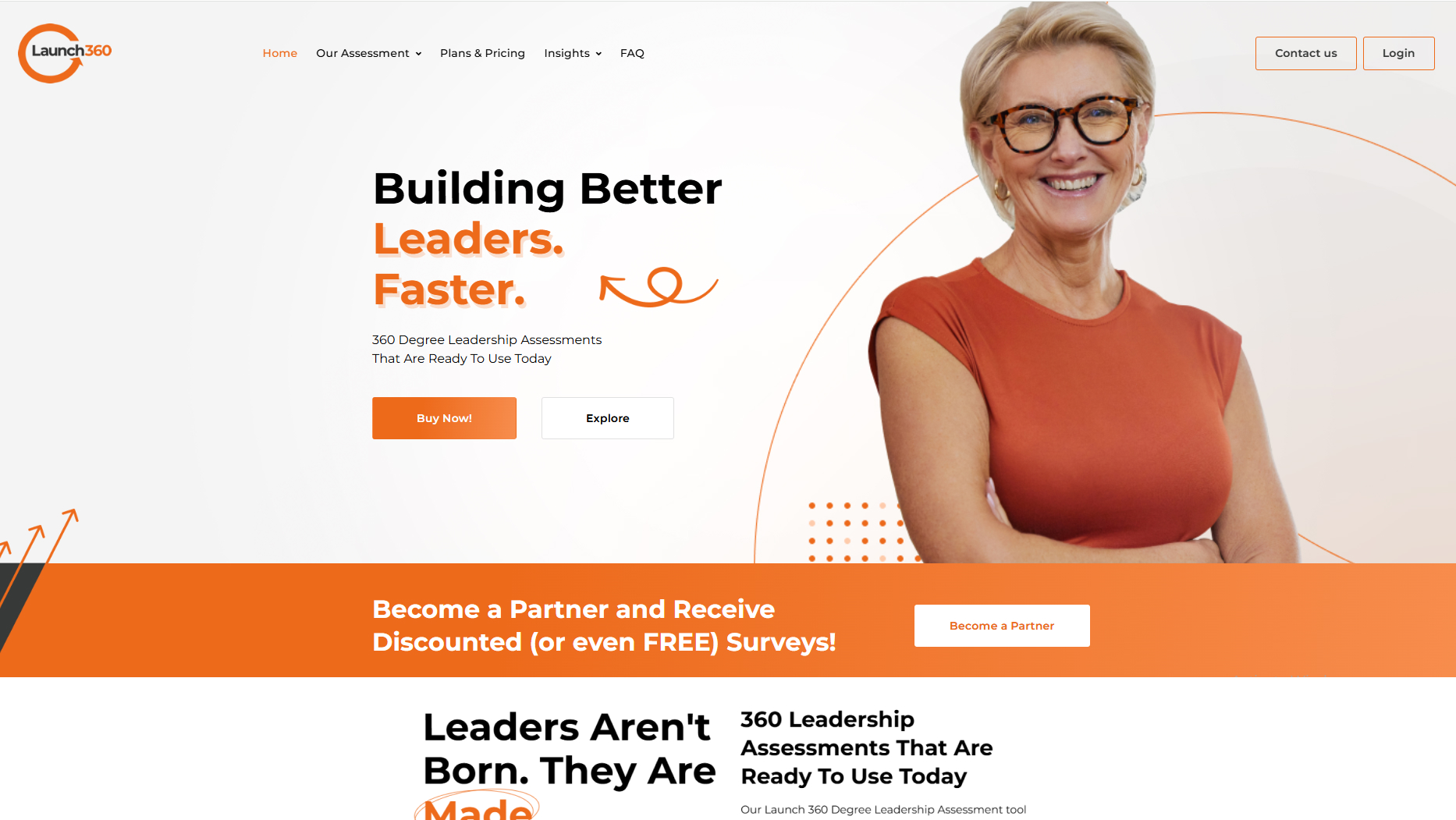 Launch 360 leadership assessment platform interface