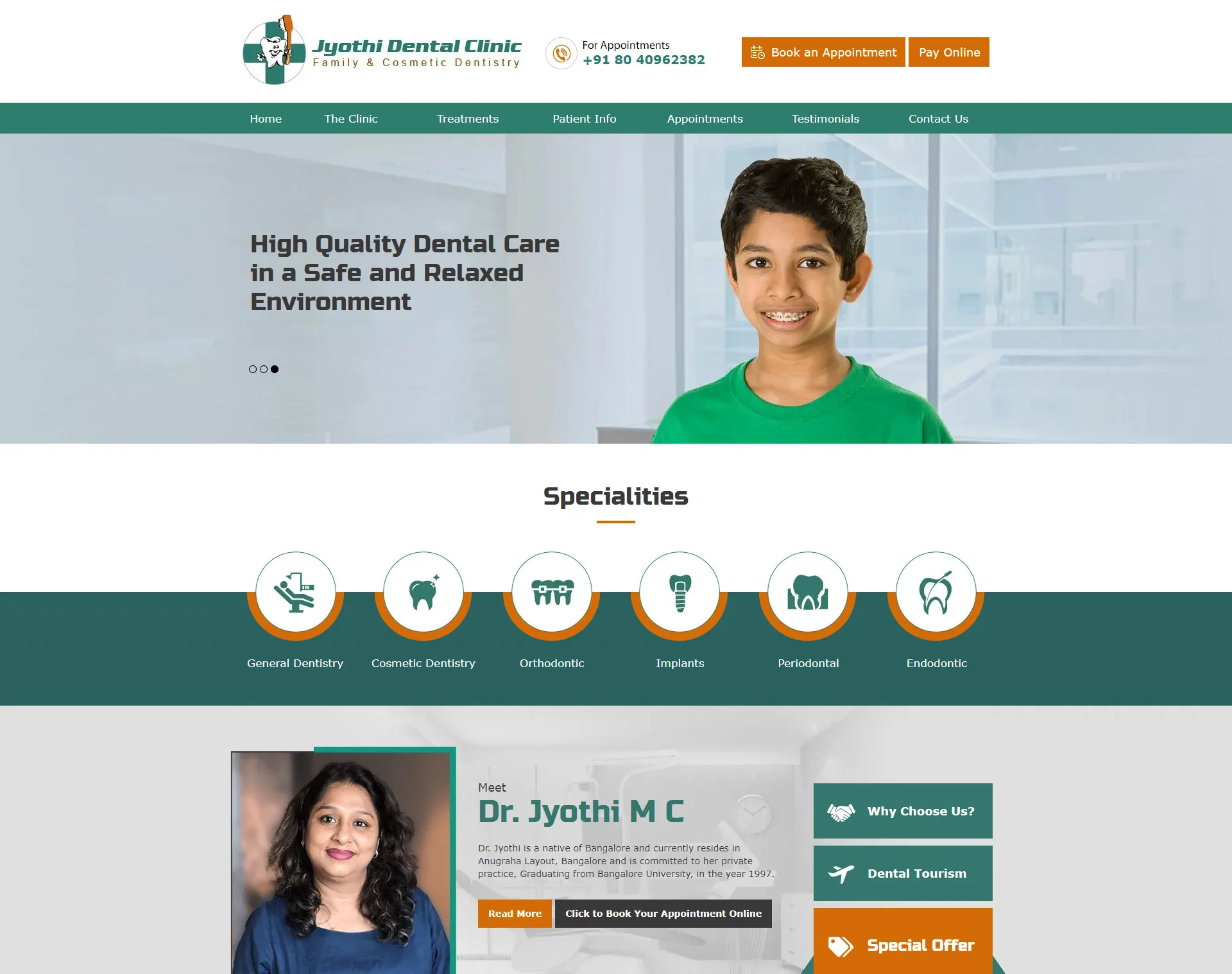 Jyothi Dental Clinic - custom web application development company